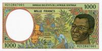 Gallery image for Central African States p102Ch: 1000 Francs